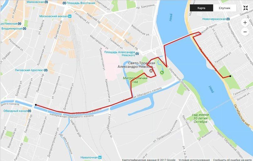 Велосипедный маршрут Обводный канал — Александро-Невская лавра