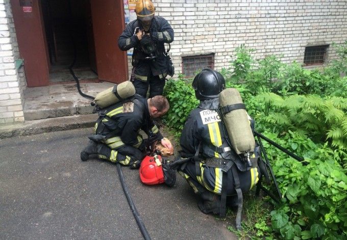 u041fu043eu0436u0430u0440u043du044bu0435 u0441u043fu0430u0441u043bu0438 u043au043eu0442u0430 u0438u0437 u0433u043eu0440u044fu0449u0435u0433u043e u0434u043eu043cu0430