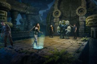 ANVIO VR — клуб виртуальной реальности с более глубоким погружением. На каждого человека надевают высокотехнологичную экипировку, оснащенную датчиками. Все это считывают камеры, расположенные по периметру 200-метровой комнаты. В момент все пространство может превратиться в замок, подземелье или что-то еще. Играть можно сразу в четвером, при этом взаимодействуя друг с другом в виртуальном мире.