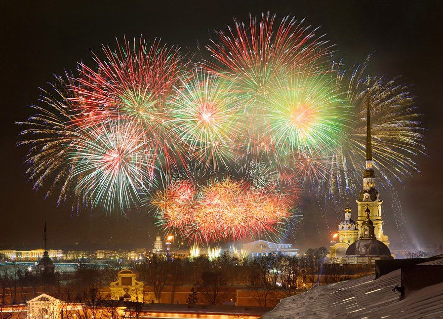 Салют на День защитника отечества в спб