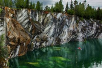 Мраморные фьорды в Рускеале