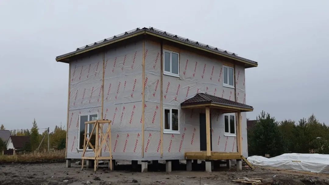 Коттедж из СИП-панелей 126 м² в СНТ «Придорожное», построенный ЭКОПАН Северо-Запад