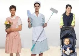Коллаж из трёх сотрудниц домашнего персонала