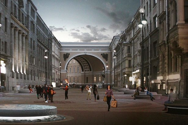 u0411u043eu043bu044cu0448u0430u044f u041cu043eu0440u0441u043au0430u044f u0443u043bu0438u0446u0430 u043eu0442 u041du0435u0432u0441u043au043eu0433u043e u0434u043e u0430u0440u043au0438 u0413u0435u043du0448u0442u0430u0431u0430 u043fu0440u0435u0432u0440u0430u0442u0438u0442u044cu0441u044f u0432 u0432u044bu0441u0442u0430u0432u043eu0447u043du043eu0435 u043fu0440u043eu0441u0442u0440u0430u043du0441u0442u0432u043e u042du0440u043cu0438u0442u0430u0436u0430