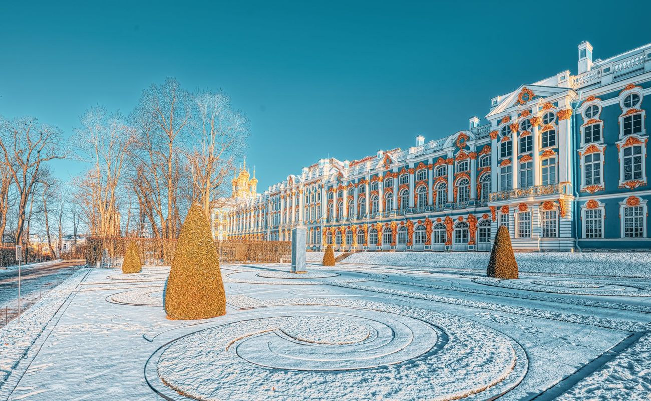 Ekaterininsky Palace, Tsarskoye Selo (Pushkin) suburb of Saint Petersburg.