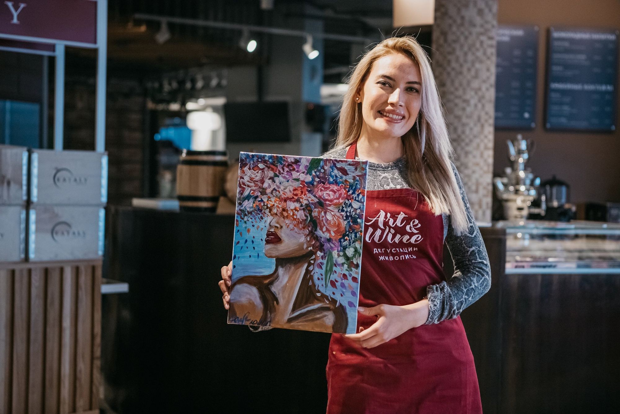 Мастер-класс Art&Wine: рисование с дегустацией вина в винном бутике Vinissimo