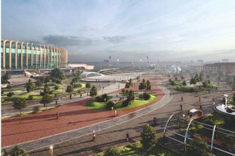 На территории нового парка будут спортивные площадки, вело- и роликовые дорожки, скейтпарк, и другие места для отдыха и спорта.