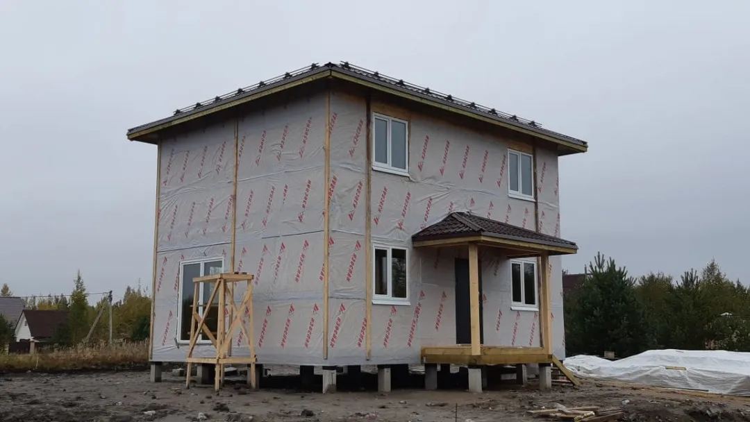 Коттедж из СИП-панелей 126 м² в СНТ «Придорожное», построенный ЭКОПАН Северо-Запад